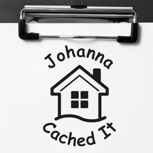 Self-Inking Geocache Name Stamp for Geocaching Logs - Durable Geohome Stamp, Easy Press & Print, Family Bonding Adventures, Available in 11 Vibrant Ink Colors, Size 3/4, Geocache Stamp