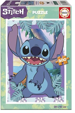 Educa - 300 Disney Stitch-pussel karaktärsäventyr | Stora bitar | Pedagogisk lärleksak | Från 6 år (20144)