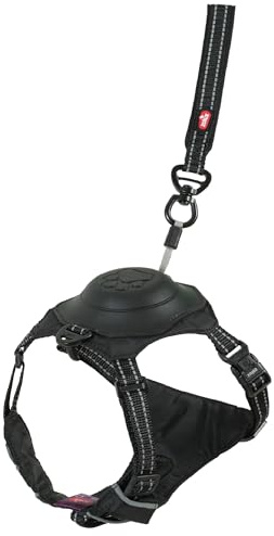 Zolux - Geschirr und Leine mit integriertem Aufrollmechanismus S schwarz für kleine Hunde bis 12 kg