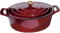 La Cuisine - Cacerola ovalada de hierro fundido esmaltado, con tapa, revestimiento interior de esmalte negro mate, 5 l, mango de acero inoxidable chapado en oro, apta para horno