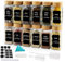 Foydream 12pcs Botes Especias Cristal, 120ml Hermeticos Tarros Cristal con Tapa de Madera de Rosca, Frascos Especiarias Cuadrados, Spice Jars con Tamiz, Etiquetas, Embudo