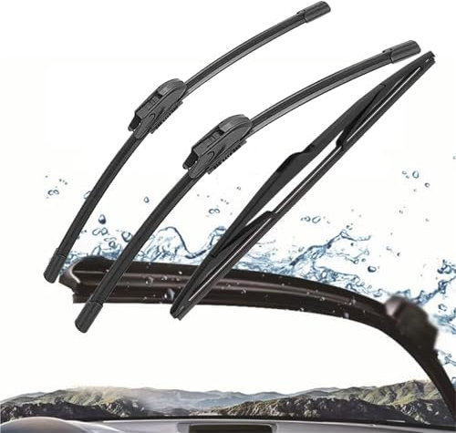NKLDDE 3PCS pour Smart pour Forfour 454 2004-2007 26 + 18 + 14 Balais D'essuie-Glace Avant Arrière Accessoires De Coupe-Brise pour Pare-Brise 2004