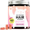 Gummies Biotine Ah-mazing Hair – Vitamines pour les Cheveux, la Peau et les Ongles – 5000 µg de Biotine, Zinc, Vitamines B6, B9, C, E – 60 Unités (2 Mois), Vegan, Sans Sucre, Bears with Benefits