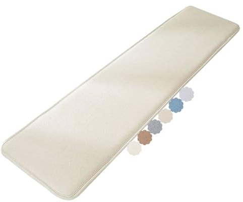 Cuscino per panca da giardino/portico – 120/130/160/180 x 35/40/50 cm – Antiscivolo, resistente per esterni/interni (2-3 posti) – per patio, veranda, altalene o sedute da finestra(Beige,50x120cm)