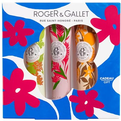Roger & Gallet – Gift Set Hand Creams Trio 3x30 ml – Osmanthus Flower, Red Ginger & Orange Wood – Women's Gift Set – Hydration, sweetness and bewitching scents