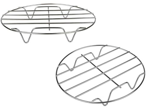 ZwaitL Lot de 2 grilles de cuisson en acier inoxydable de 17,8 cm pour rôtir et déshydrater le four - Accessoires pour friteuses à air comprimé