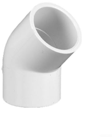 Raccordi per tubi in PVC, Connettore per tubi in PVC a gomito da 45 gradi, Connettore a gomito antiscivolo, Raccordi angolari per collegamento tubi dell'acqua da giardino