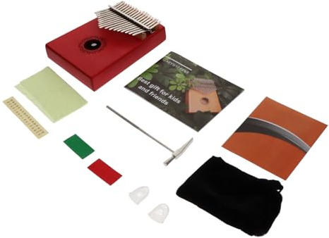 HAMPPLIES 1 Satz Kalimba Set für Anfänger Tragbare Daumenklavier mit Zubehör für Erwachsene Leicht zu Erlernen für Unterwegs