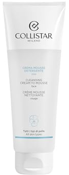 Collistar Crema Mousse Detergente Viso, per Tutti i Tipi di Pelle, Deterge Delicatamente la Pelle, Elimina i Residui di Trucco, Inquinamento e Impurità, 125 ml