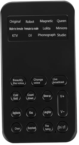 LOLIPPYY Carte Son Abs 8 Effets Sonores Portable Mini Changeur de Voix Facile à Transporter Embellisseur de Voix pour Diffusion en Direct Karaoké