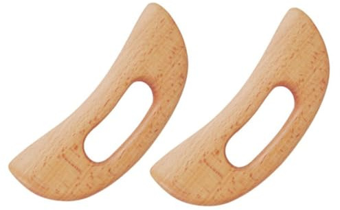 HEMOTON Tavole da Raschiatura Rimozione Stasi Sanguigna in Legno di Faggio 2 Pezzi Strumento Facile da Trasportare Set per Massaggio Corpo