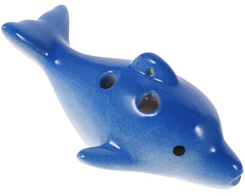 MAGICLULU Ocarina Delfín de Cerámica Pequeña Instrumento Adultos para Principiantes