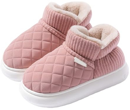 Pantofole Eleganti Donna - Ciabatte Invernali Comode in Memory Foam Antiscivolo Calde Morbide E Comode per Interni Ed Esterni