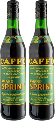 Distilleria F.lli Caffo Amaro Sprint, con astuccio - 70 cl (Confezione da 2)