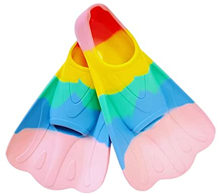 Licsaliwe Pinne da Nuoto per Bambini, Pinne da Nuoto in Silicone Morbido - Comode per Principianti, Ragazzi Ragazze Adulti(XS)