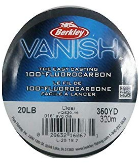Berkley Vanish®, Clear, 4lb | 1.8kg, 250yd | 228m Fluorocarbon Fishing Line, Suitable for Saltwater and Freshwater Environments
