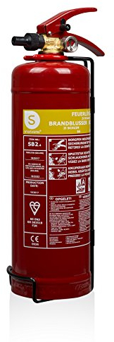 Smartwares Schaum-Feuerlöscher - 2 L - für AB-Brände - geeignet für Büros und Privathaushalte - inkl. Halterung - 10.014.97