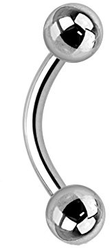 Tapsi´s Coolbodyart® PiercIng Banane Titan 1,2 x 12 x 4mm