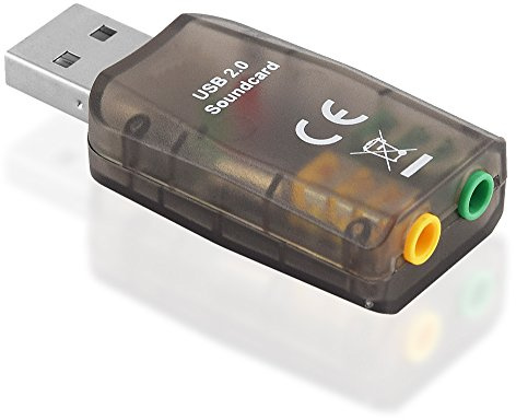 Externe USB 3D CARTE SON Aux in Out, 1 x USB 2.0 A mâle vers 2 x Jack 3,5 mm femelle (1 x micro et 1 casque)