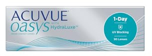 ACUVUE OASYS 1-Day Tageskontaktlinsen helfen das Gefühl von müden & trockenen Augen zu reduzieren – Tageskontaktlinsen mit -8 dpt und BC 8.5 – UV Schutz & Komfortables Tragegefühl – 30 Linsen