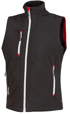U-POWER | Gilet da Lavoro CLIMB, in Tessuto Soft Shell Stretch Traspirante Antivento e Idrorepellente, tasche frontali e portacellulare, fondo sagomato, 96% Poliestere 4% Elastane