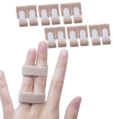 Sumifun Finger Buddy Wraps, 12 Pcs of Finger Tape for Jammed, Swollen, Dislocated Finger Joint, Finger Brace Splints for Curled Finger, Broken Finger