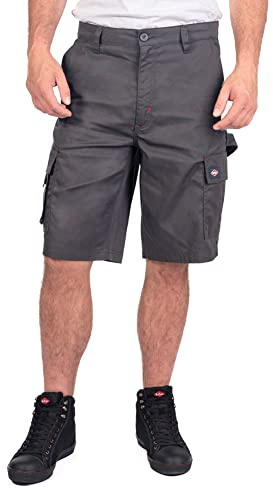 Lee Cooper arbetskläder LCSHO806 herr multificka arbetssäkerhetsbyxor lastshorts, 36W, Grå, 1