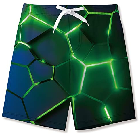 TUONROAD pojkar badshorts 3D, roliga badbyxor barn, snabbtorkande surfarshorts, korta byxor, shorts 13–14 år