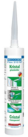 WEICON Flex 310 M Cristal 310 ml - Adhésif MS-Polymère à forte adhérence Scellant transparent