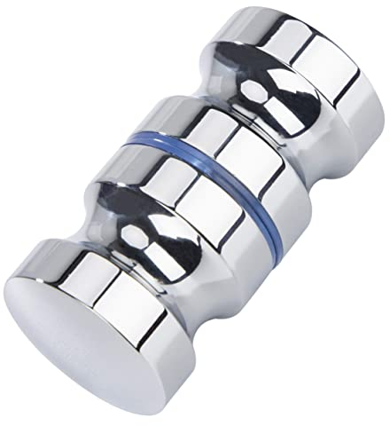 Heveer Maniglia di Porta della Doccia Pomello Porta Maniglia Rotonda in Lega di Alluminio per Porta di Vetro Porta Scorrevole Bagno