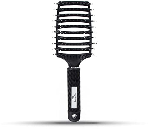 KÖ Beauté Haarbürste/Entwirrungsbürste aus Wildschweinborsten und Nylonborsten | Nature Brush | Naturbürste | Detangler Brush | Haare ohne Haarbruch entwirren | UNISEX | Schwarz
