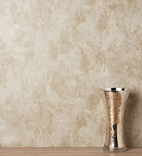 GAULAN 500681971 Papier peint stuc effet nacré beige pour mur salon chambre couloir salle à mange tête de lit hall d'entrée escalier - Échantillon DIN A4
