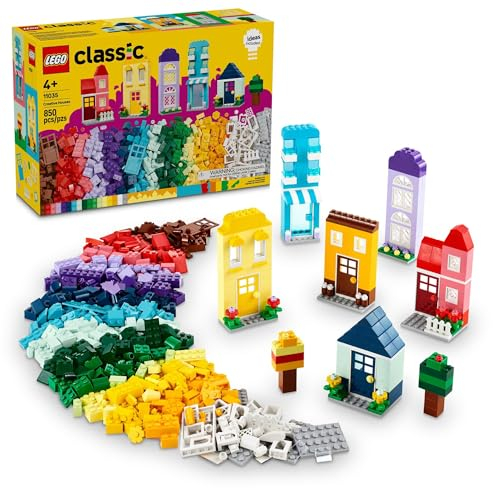 LEGO Classic Creative Houses Brick Building Set for Kids, Toy House Gift with Accessories and Doll Houses, Creative Toy for Young Builders, Boys and Girls Ages 4 and Up, 11035