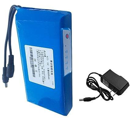SSCYHT 12V DC 5000mAh 6000mAh 7000mAh 9000mAh 12000mAh wiederaufladbarer Lithium-Ionen-Akku, tragbare Powerbank für LED-Streifenlichter und mehr mit 1A-Ladegerät,12v9ah