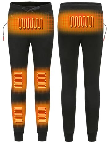 USB Beheizte Hose mit 6 Heizzonen, 2V/5V Elektrisch Beheizte Hose mit 3 Temperaturstufen, Winter Warme Hose Thermische Hose Outdoorhose Trekkinghose Anglerhose Arbeit Hosen für Herren und Damen