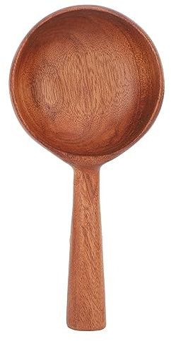 Cucharón de Madera para Cocina, Cuchara de Agua Grande de Madera Maciza de 4,3 Pulgadas, Multiusos para Servir Sopa, Arroz, Sal de Baño para Servir Harina, Frijoles, Bote