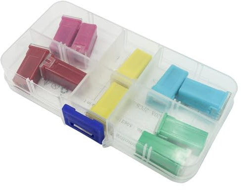 ANCLLO 10PCS Fuse Assortment For Car: 20A, 30A, 40A, 50A, 60A Amp J-CASE Fuse Kit