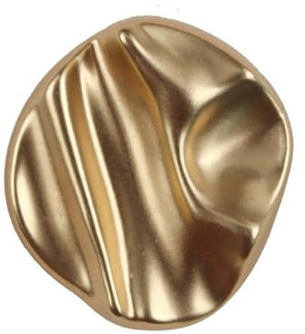 Wambere 10 Stück Knöpfe 18mm Metallknöpfe Vintage Unregelmäßige Faltenknöpfe Hemdknöpfe Zierknöpfe Mantelknöpfe Jackenknöpfe Windjackenknöpfe für DIY Nähen Basteln Handwerk Kleidungsdekoration,Gold