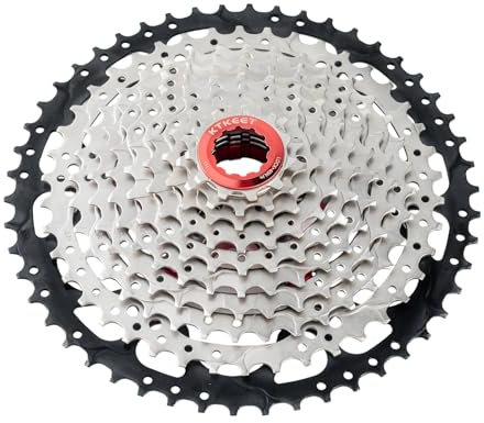 KTKEET Cassetta a 10 velocità 11-30T/32T/34T/36T/40T/42T/46T/50T/ Mountain Bike/bici da strada, pignone per bicicletta a 10 velocità, compatibile con Shimano Ultegra xt Sunrace Sram (11-50T)