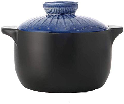 Pentola in Terracotta, casseruola in Ceramica, pentola in Argilla, pentola in Argilla per Cucinare, casseruola per Uso Domestico, pentola per stufato a Fiamma Libera e Cottura Diretta (3L)