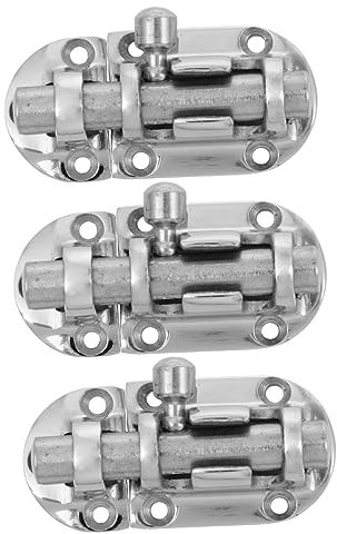 DIYEAH 3pcs Safety Gate Latch Sliding Lock Barrel Bolt Door Bolt Lock Hardware Stainless Steel Latch