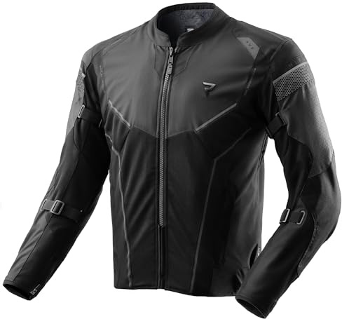 REBELHORN Hiflow V Chaqueta de Moto Hombre | Textil | Protectores de Codos, Hombros y Espalda Nivel 2 | Membrana HydraShield PRO In&Out | Paneles de Ventilación | Chaleco Aislante | Tallas hasta 10XL