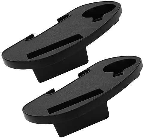 Holibanna Bandeja Portavasos Para Silla 2 Piezas Plástico Resistente Antideslizante Portátil Para Playa Camping Jardín Descanso Manos Libres