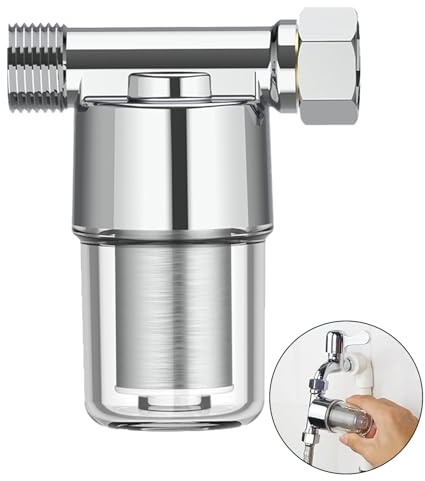 Filtro Fino Lavable Prefiltro, Filtro de Ducha para Calentadores de Agua | Iltro de Sedimentos Del Prefiltro, Que Filtran Eficazmente Las Impurezas Del Agua para Lavadoras, Duchas (Plateado)