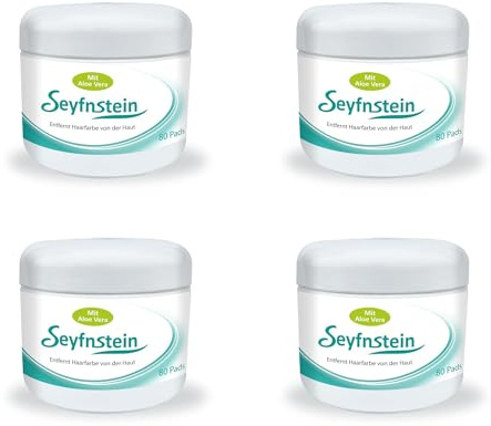 Seyfnstein Haarfarbe Entferner Pads 4er 320 Stück Color Remover | Nur 1 Pad pro Kunde nötig, auch bei dunkler Farbe. Mit Aloe Vera, tropffrei, alkoholfrei.