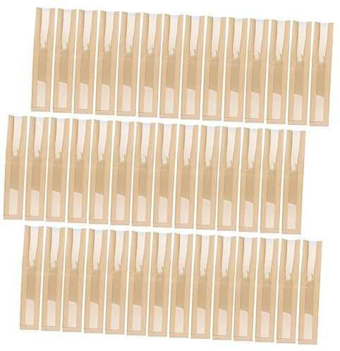 Alipis 50 piezas Papel Kraft para Pan con Ventana Bolsas para Hornear y Almacenar Panadería Paquete de Unidades para Uso Doméstico y Envoltorio de Snacks