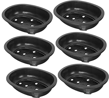 AKOOSY 6pezzi Da in Plastica Fioriera Per Piante Design e Moderno Adatto Per Piante o Foglie Dimensioni Moderale Per