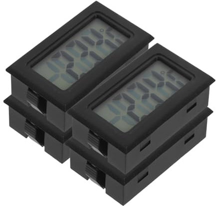 BCOATH 4 Pezzi Termometro Compatto con Display LCD Sensore Avanzato per Monitoraggio Temperatura in Terrari e Ambienti Domestici Facile da Installare e Portatile