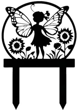 Generisch Personalisierte Gartenstecker mit Text Metall Gartenschilder Spruchschild Gartendeko für Draußen Wetterfest, Individuelle Namensschild Gartenzubehör Metallschild für Garten Terrasse Balkon