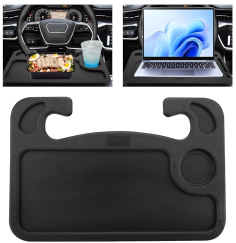 Plateau pour ordinateur portable de voiture, Tableau de bureau multifonctionnel double face pour volant de voiture, Tableau de volant pour repas, Support portable pour ordinateur portable